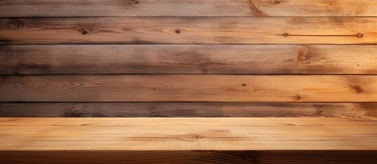 Obraz premium A blank wood surface provides a copy space image for designing banners and layouts