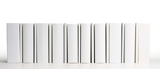 Copy space image of a blank book set against a white background
