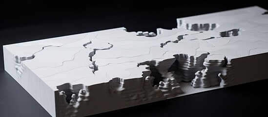 Puzzle shaped sides on a foam box providing a unique and engaging design. Copyspace image