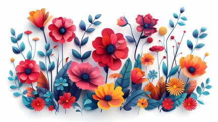 Bright Floral Mosaics Bursting with Feria de las Flores Colors   Ideal for Vibrant Decor Themes