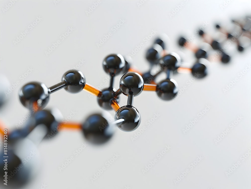 Aufkleber visualizing the molecular structure of polymers