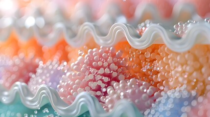 Detailed 3D of a Phospholipid Bilayer Structure and Fluid Mosaic Model