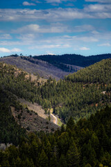 Portrait view of the rocky mountains