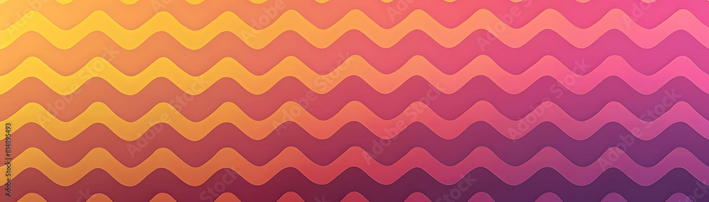 Poster zigzag lines pattern with color gradient on a wall