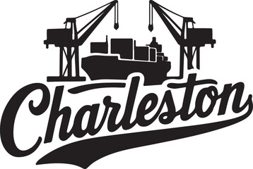 Charleston Ship Silhouette Vector © PapaGray