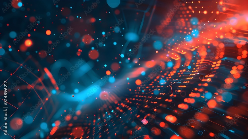 Aufkleber pulsating digital landscape with captivating technological visuals