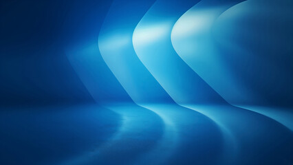 Abstract Blue Curves in Gradient Hues for Modern Graphic Design, Business Backgrounds, and Sleek Presentations 8K Wallpaper High-resolution