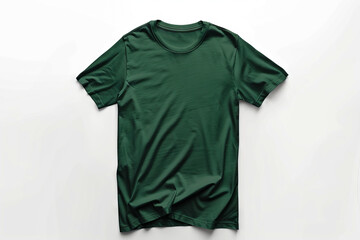 A green t - shirt on a white background.