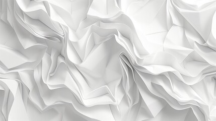  Intricate patterns emerge from the white abstract texture, reminiscent of folded origami artistry. Suitable for a range of design applications, from posters to website backgrounds, this abstraction