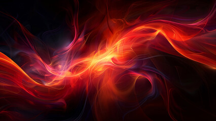 Vivid Abstract Swirls of Red and Orange: Fiery Concept Illustration Dynamic Designs and Artistic Backgrounds 8K Wallpaper High-resolution