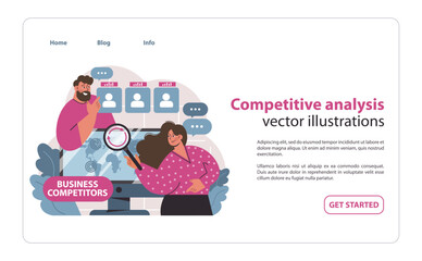 Competitive analysis concept.