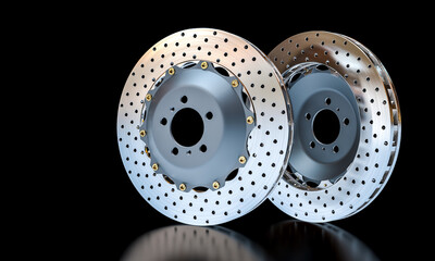 High-performance drilled car brake discs