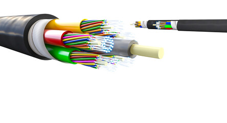  multicolored fiber optic cables