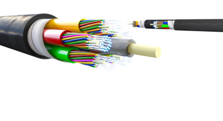  multicolored fiber optic cables
