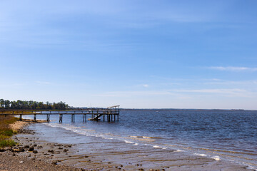 Views along the Alantic Coastline in Charleston County, South Carolina, USA.