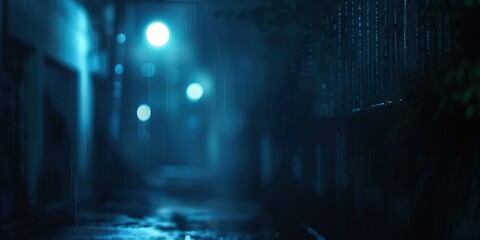 abstract background blur bokeh light street at night time with speed motion perspective, blurred thrilled, Generative Ai