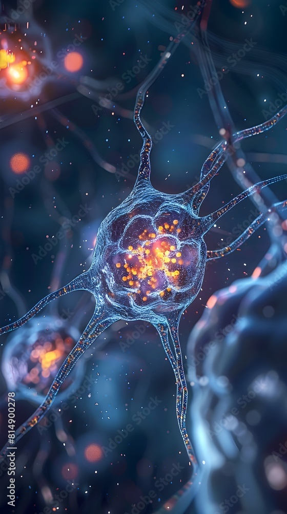 Poster visualizing insulin s influence on fear and anxiety in the amygdala synapse network