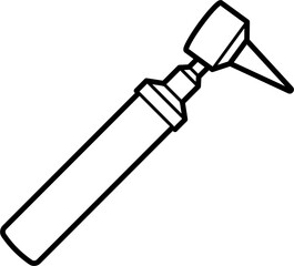Otoscope outline vector icon