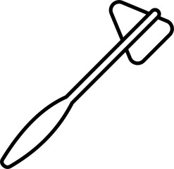 Reflex hammer outline vector icon
