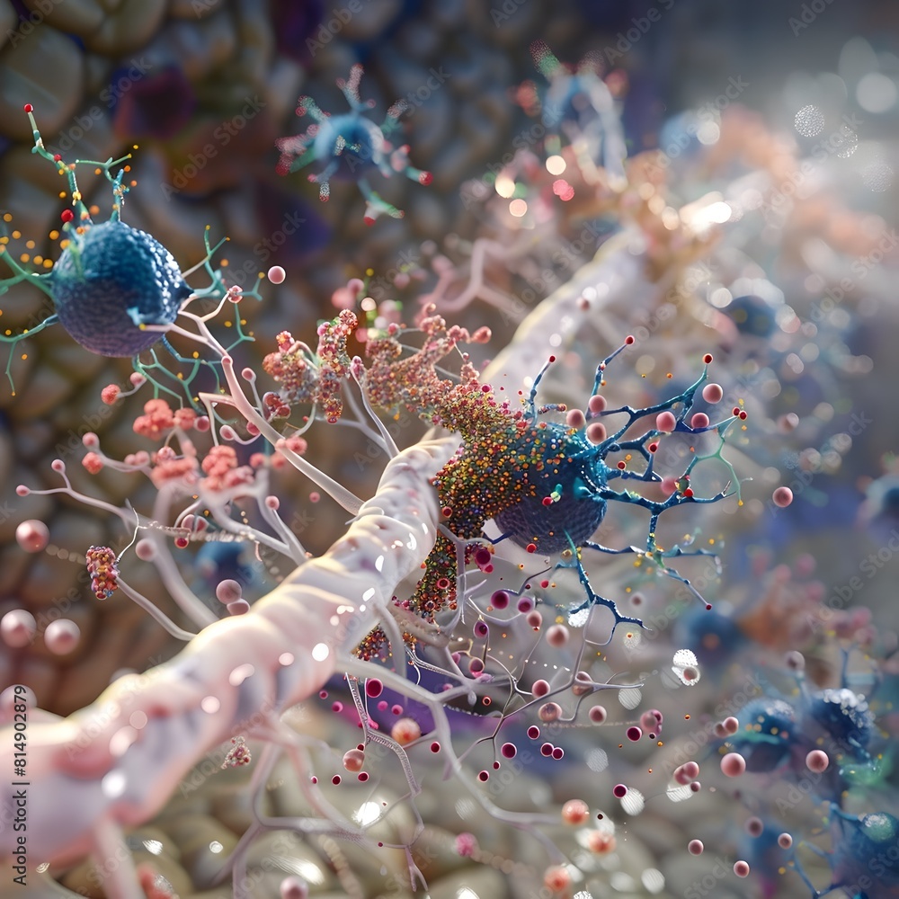 Poster visualization of insulin s impact on neurotransmitter processes in the brain