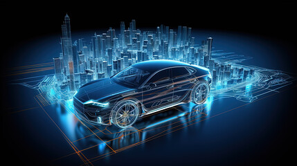 Concept of a futuristic vehicle.