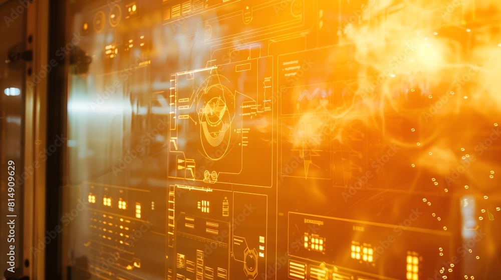 Poster remote monitoring monitoring systems in a honeyed glow.
