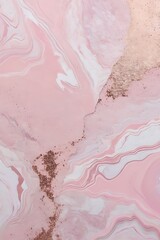 Fototapeta premium Textured marble background in a pastel pink shade and a subtle glitter overlay.