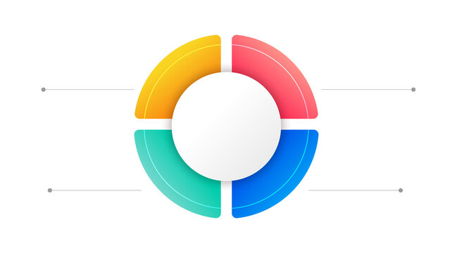 Pie chart circle infographic template with 4 options.Business concept marketing infographic