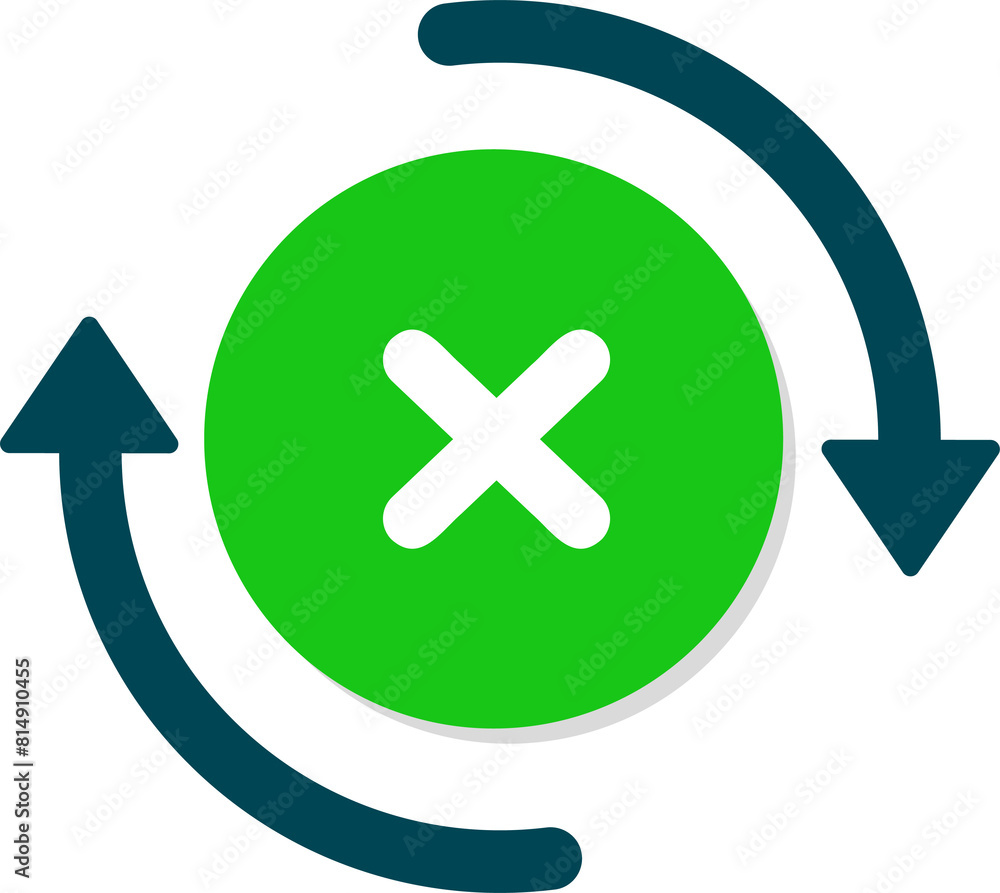 Aufkleber checkmark and check icon. approve or deny line art vector color icon for apps and websites and ui ux