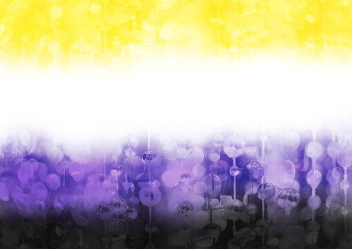 Non binary, non-binary gender identity.  Pride Flag, with glitter texture in the background. Background, backdrop. Background, trans pride flag colors, bright, glow. LGBTQ themed.