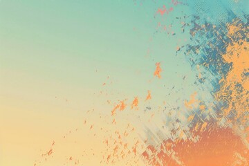Abstract background with brush strokes in pastel orange and blue colors