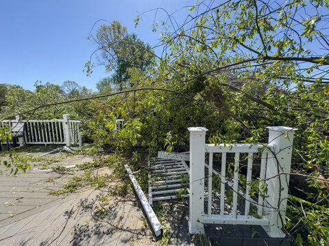 Damage to Patio from Michigan Tornado