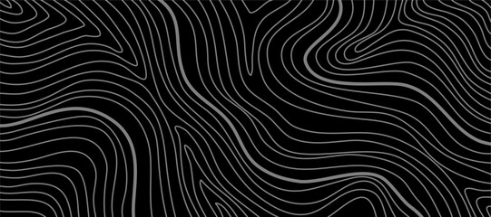 Fototapeta premium Wavy Contour background. Topographic contour background. contour lines background. Topographic map background. Abstract wavy background.