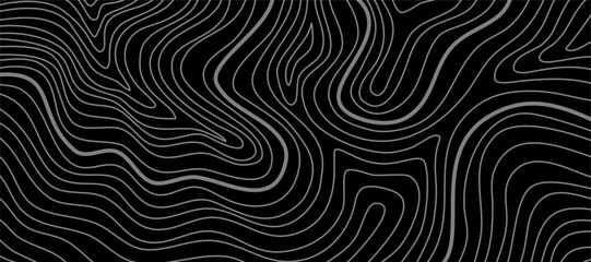 Obraz premium Wavy Contour background. Topographic contour background. contour lines background. Topographic map background. Abstract wavy background.
