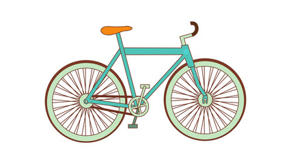 bicycle on white background