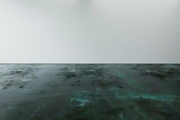The dark green floor near the white wall, high quality, high resolution