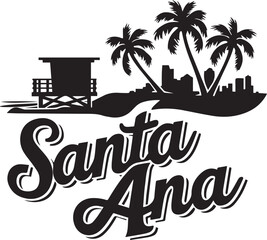 Fototapeta premium Santa Ana California Vector