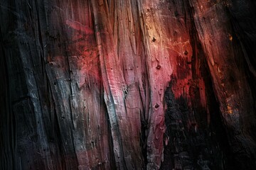 Bark of a redwood in the darkness, high quality, high resolution