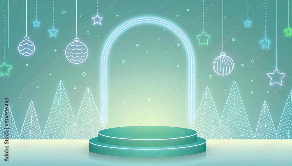 Aufkleber display product podium and element merry christmas to display product or podium empty to display pro