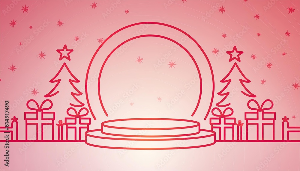 Poster display product podium and element merry christmas to display product or podium empty to display pro