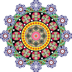 colorful abstract mandala round design.