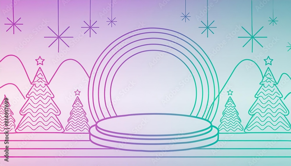 Poster display product podium and element merry christmas to display product or podium empty to display pro