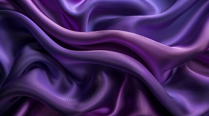 Obraz premium Gradient purple silk fabric with pleats.