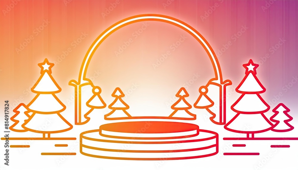 Poster display product podium and element merry christmas to display product or podium empty to display pro