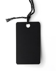 A black rectangular tag mockup