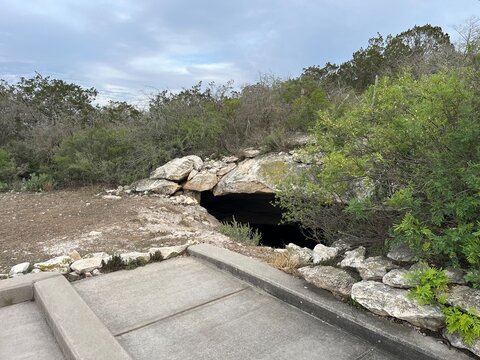 Bat Cave entrance in Kickapoo Caverns State Park in Texas