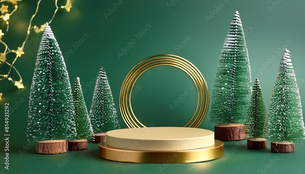 Poster display product podium and element merry christmas to display product or podium empty to display pro