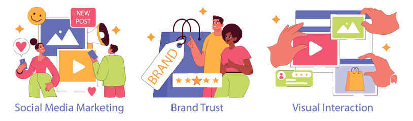 Millennials Targeting. Flat Vector Illustration