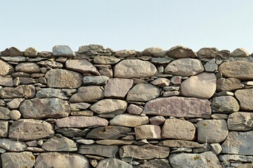 Digital image of the stone wall of a house is shown against a background