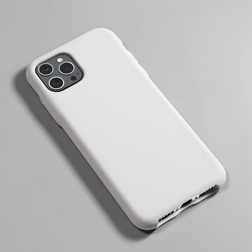 A blank white phone case mockup